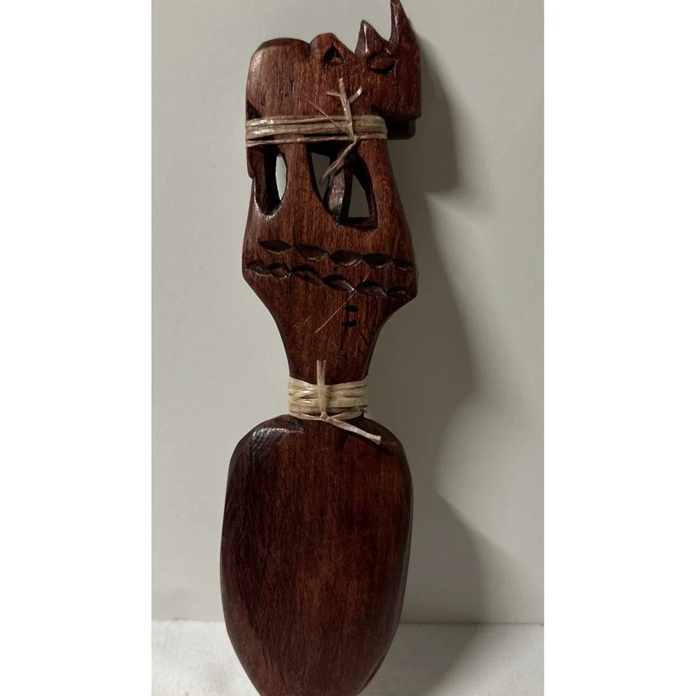Hand Carved African Decor Wooden Rhinoceros 7